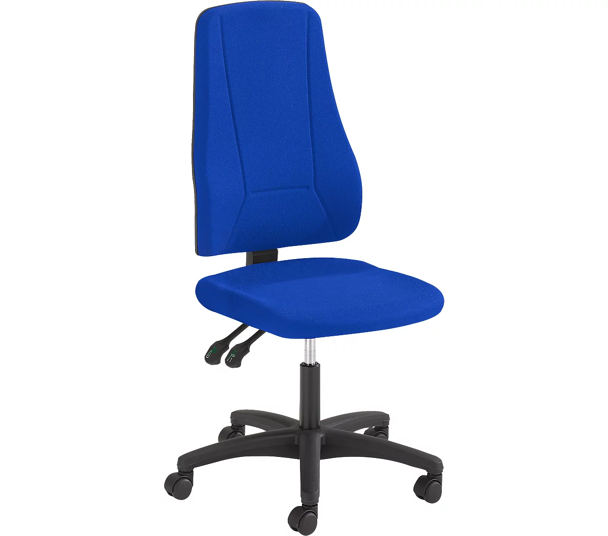 Prosedia Bürostuhl YOUNICO PLUS 3, Permanentkontakt, ohne Armlehnen, hohe 3D-Rückenlehne, blau