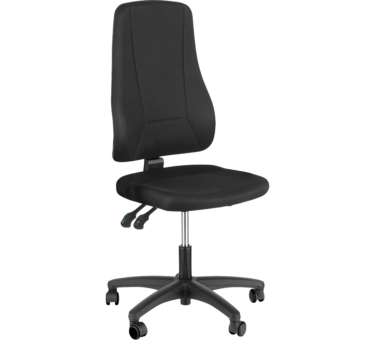 Prosedia Bürostuhl YOUNICO PLUS 3, Permanentkontakt, ohne Armlehnen, hohe 3D-Rückenlehne, schwarz