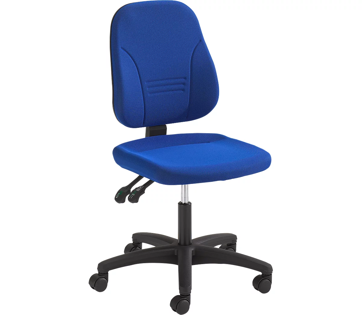 Prosedia Bürostuhl YOUNICO PLUS 3, Permanentkontakt, ohne Armlehnen, niedrige 3D-Rückenlehne, blau