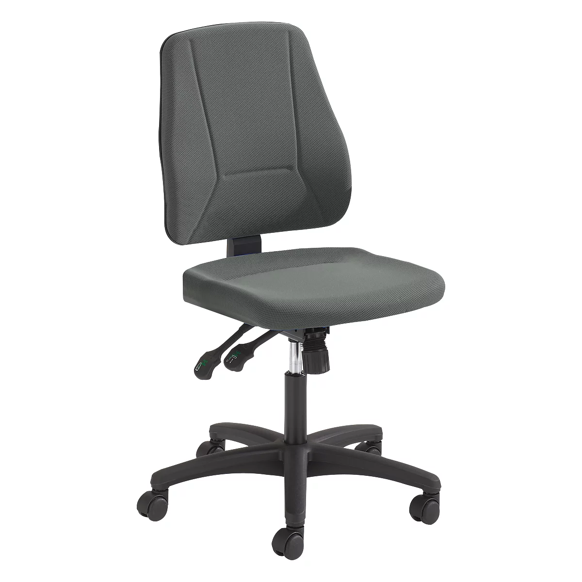 Prosedia Bürostuhl YOUNICO PLUS 8, Synchronmechanik, ohne Armlehnen, halbhohe Rückenlehne, anthrazit