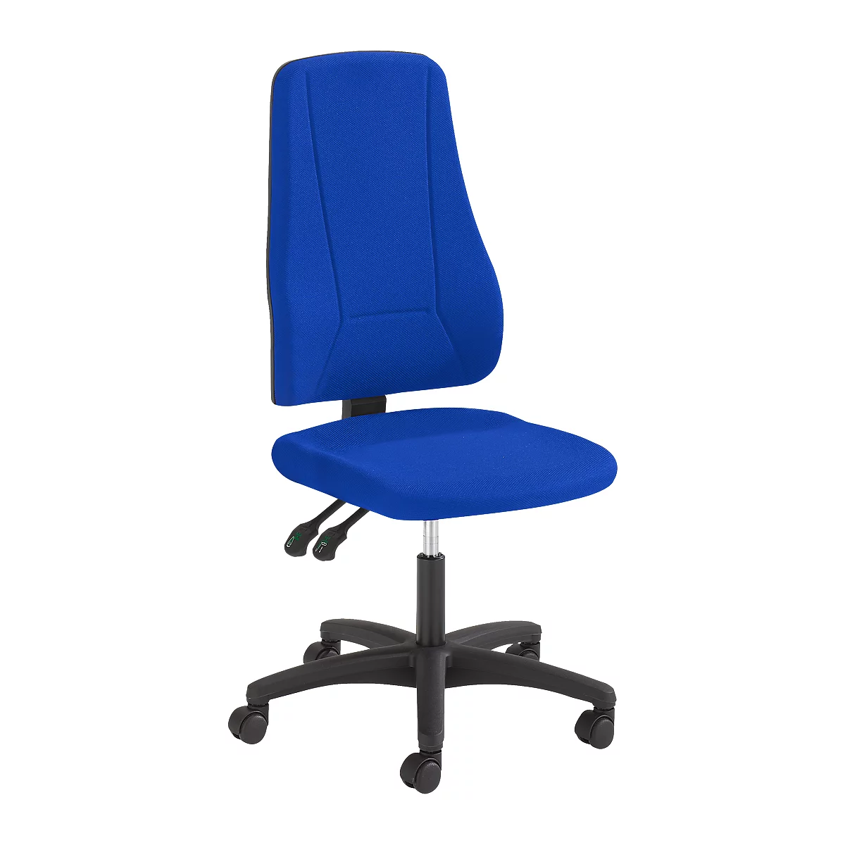 Prosedia bureaustoel YOUNICO PLUS 3, permanent contact, zonder armleuningen, hoge 3D-rugleuning, blauw