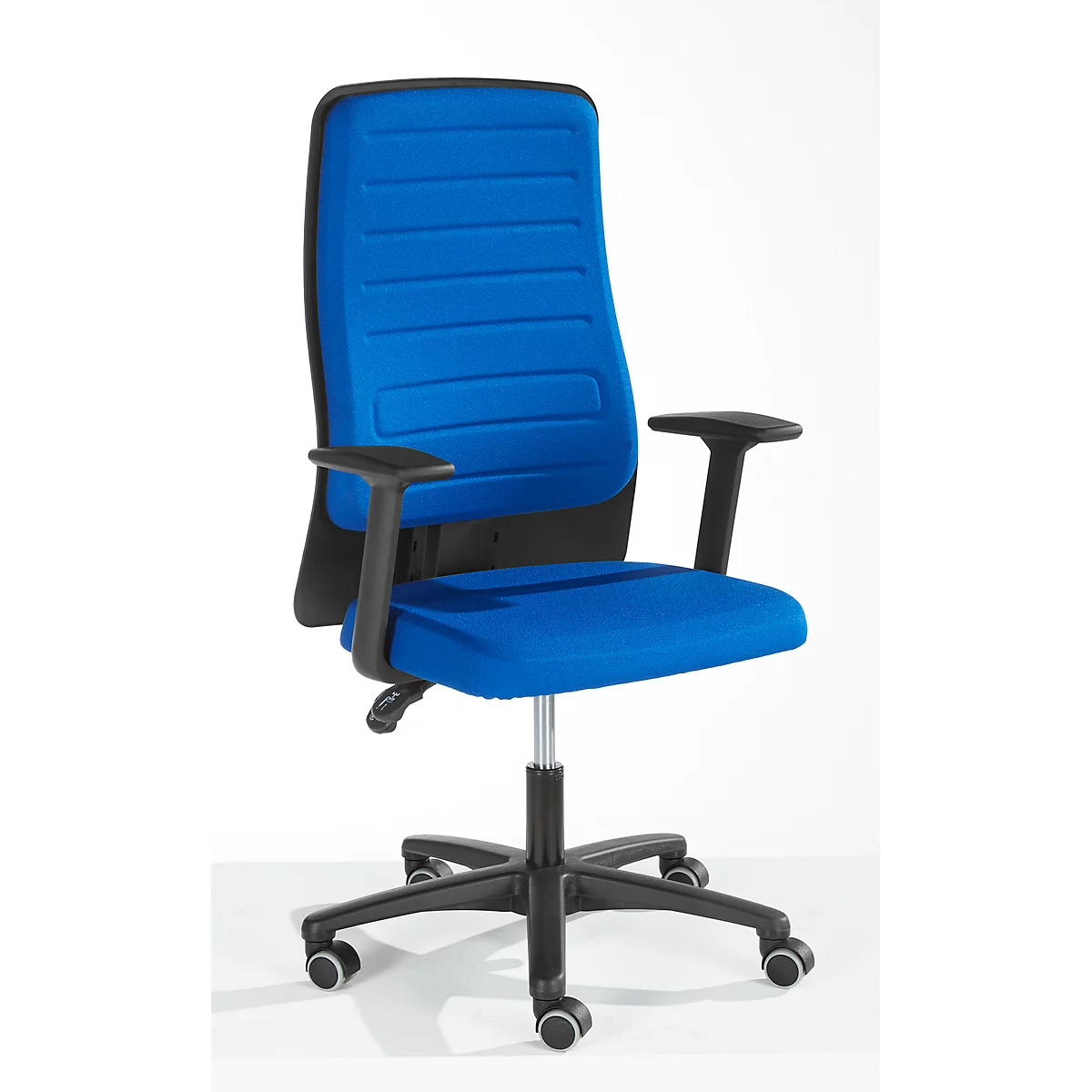 Prosedia ECCON plus-3 bureaustoel, permanent contact, zonder armleuningen, gestoffeerde rugleuning, met lendensteun, vlakke zitting, blauw