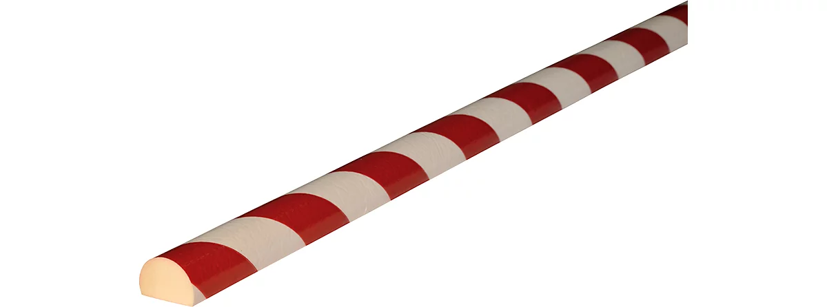 Protección de superficies tipo C, pieza de 1 m, blanco/rojo