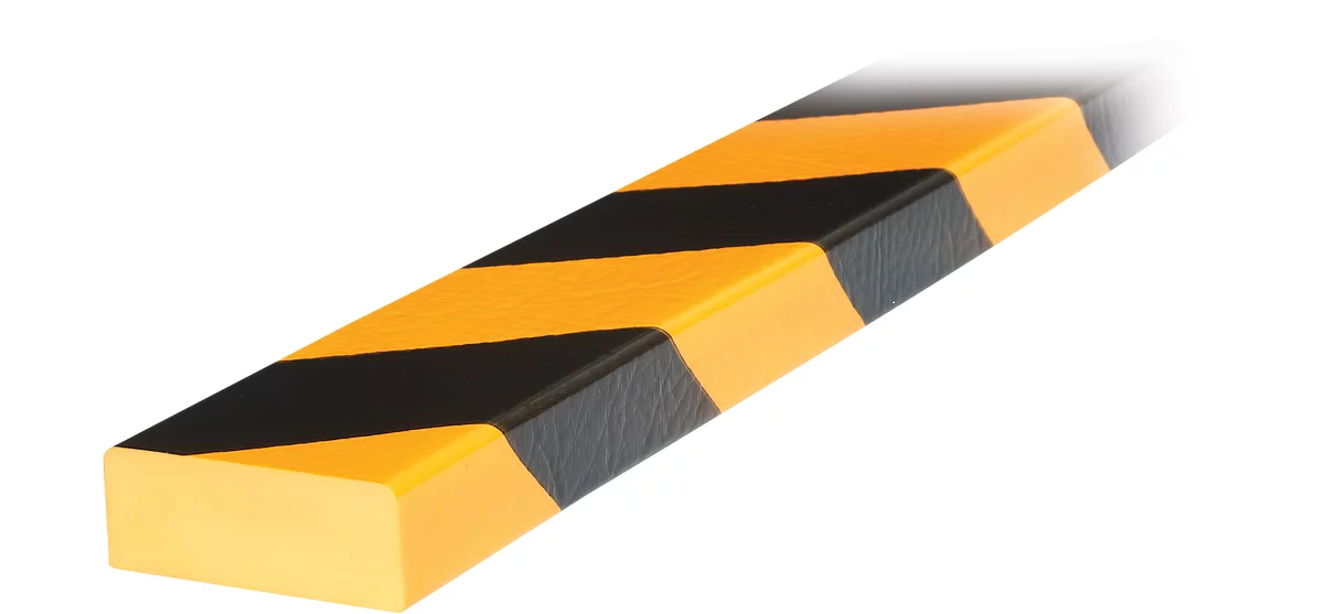 Protección de superficies tipo D, pieza de 1 m, amarillo/negro