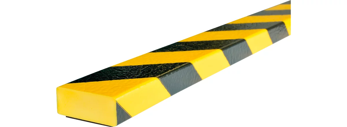 Protección de superficies tipo D, pieza de 1 m, amarillo/negro, magnético