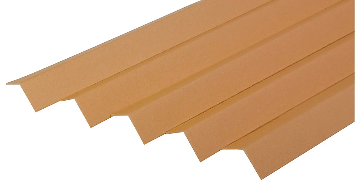 Protectores de bordes angulados de cartón compacto, 1410 x 35 x 35 x 3,0 mm, 25 piezas