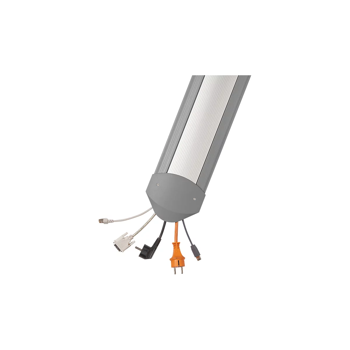 Protège-câbles B15 1500 mm EasyLoader Alu, gris/couvercle alu argent