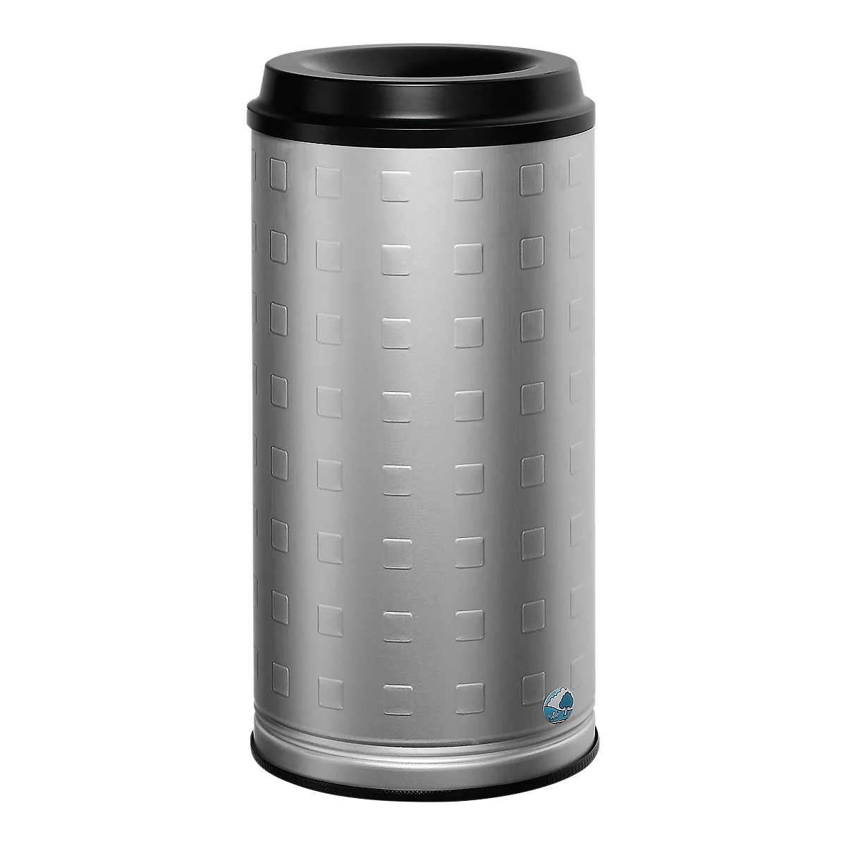Prullenbak - geëloxeer aluminium - Ø 250 x H 500 mm - 20 liter - antiekzilver