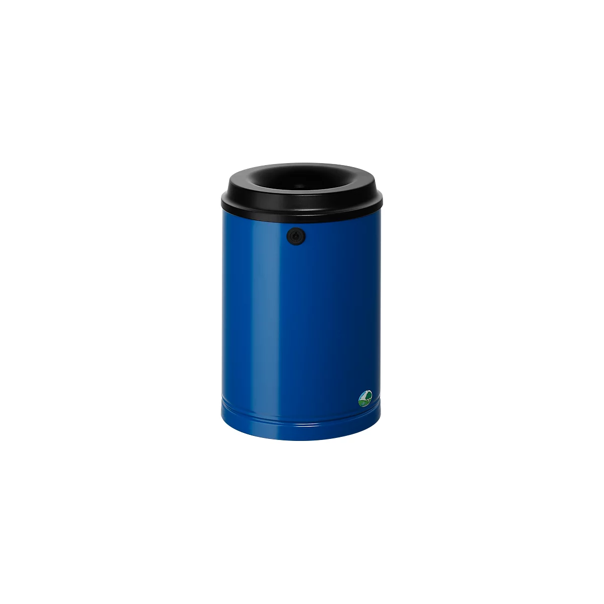 Prullenmand - gegalvaniseerd staal - 15 L - met wandbevestiging - afsluitbaar - gentiaanblauw