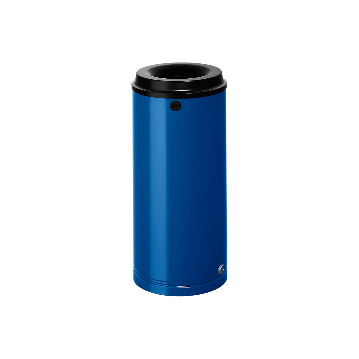 Prullenmand - gegalvaniseerd staal - 24 L - met wandbevestiging - afsluitbaar - gentiaanblauw