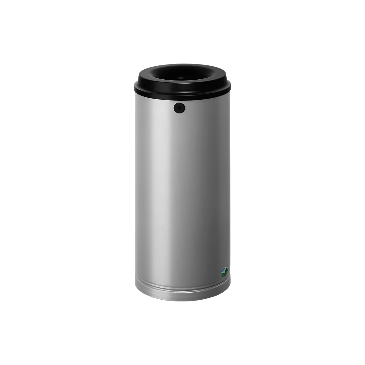 Prullenmand - gegalvaniseerd staal - 24 L - met wandbevestiging - afsluitbaar - zilver