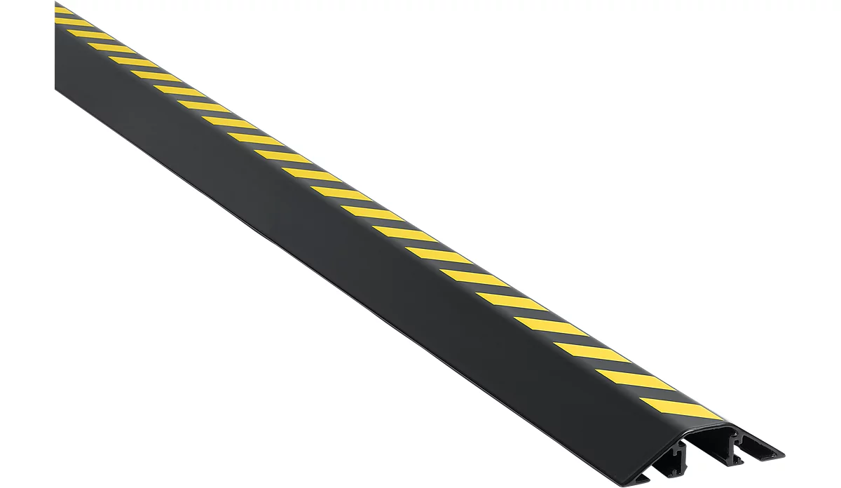 Puente pasacables de aluminio, L 1500 mm, negro/amarillo