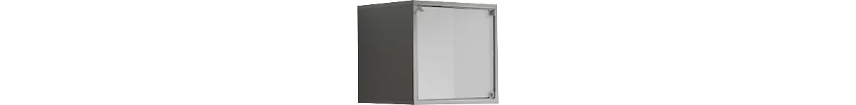 Puerta de vidrio para cubo estantería, blanco
