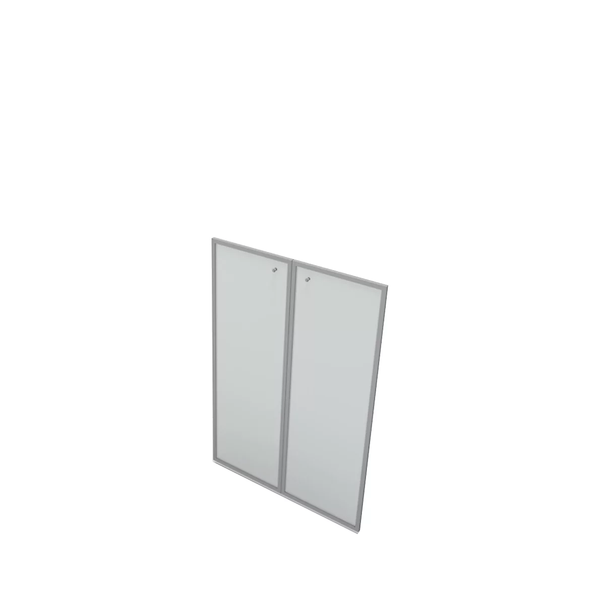 Puerta de vidrio X-TIME WORK, 3 AA, satinado, con marco de aluminio, An 860 x P 5 x Al 1280 mm