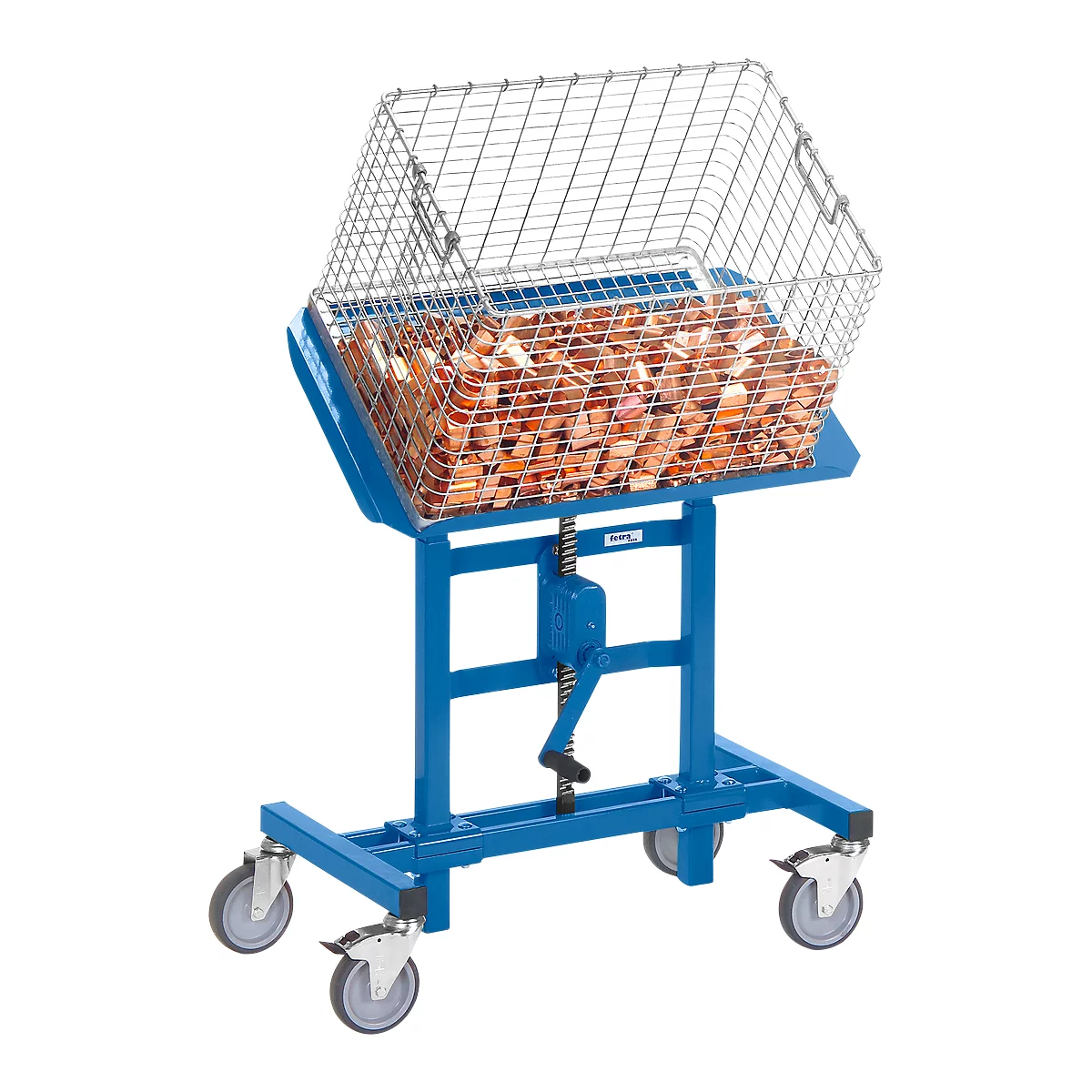 Pupitre d'atelier, mobile, hauteur ajustable par manivelle, plateforme inclinable