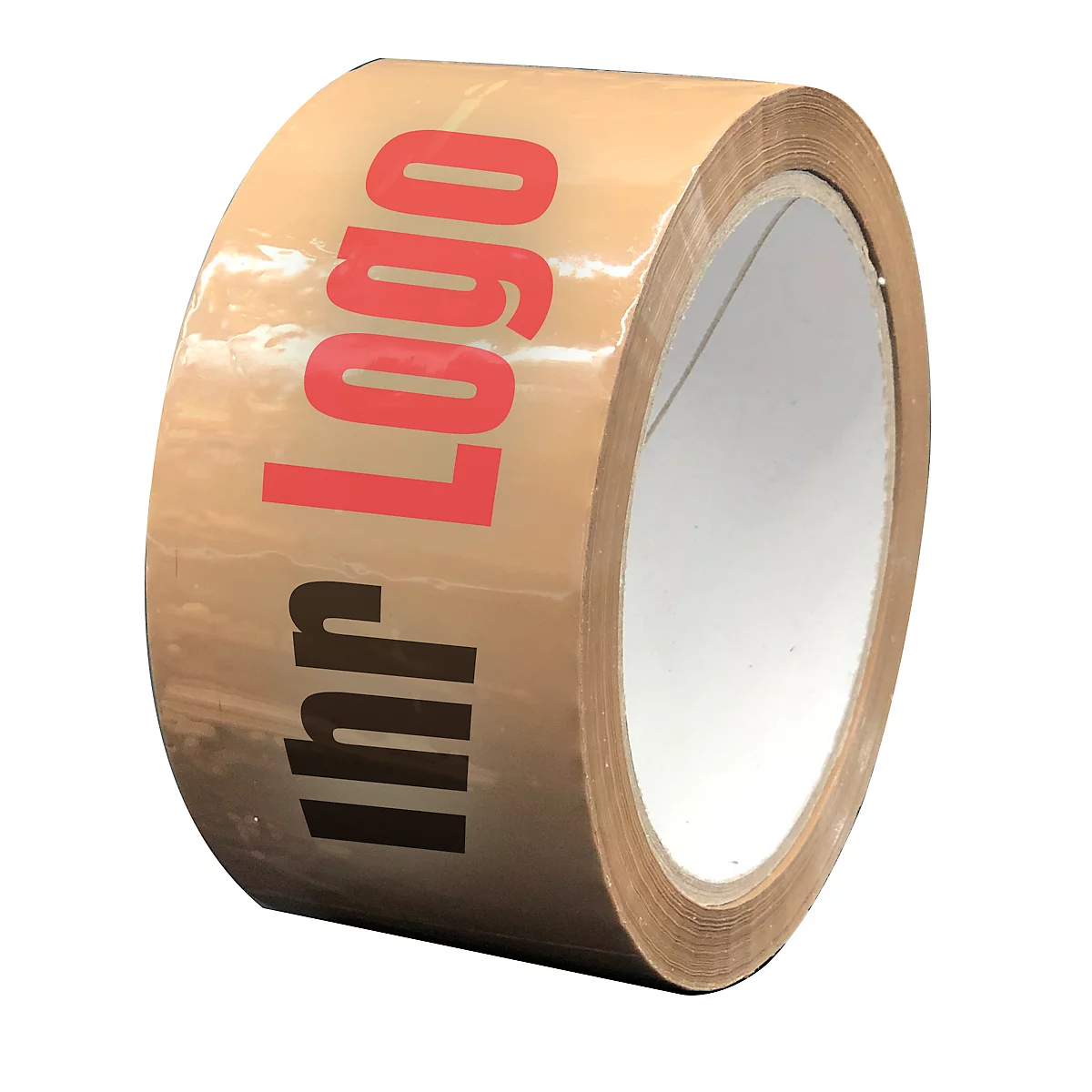 Pvc-tape, 1-kleurige opdruk, bruin, 144 rollen