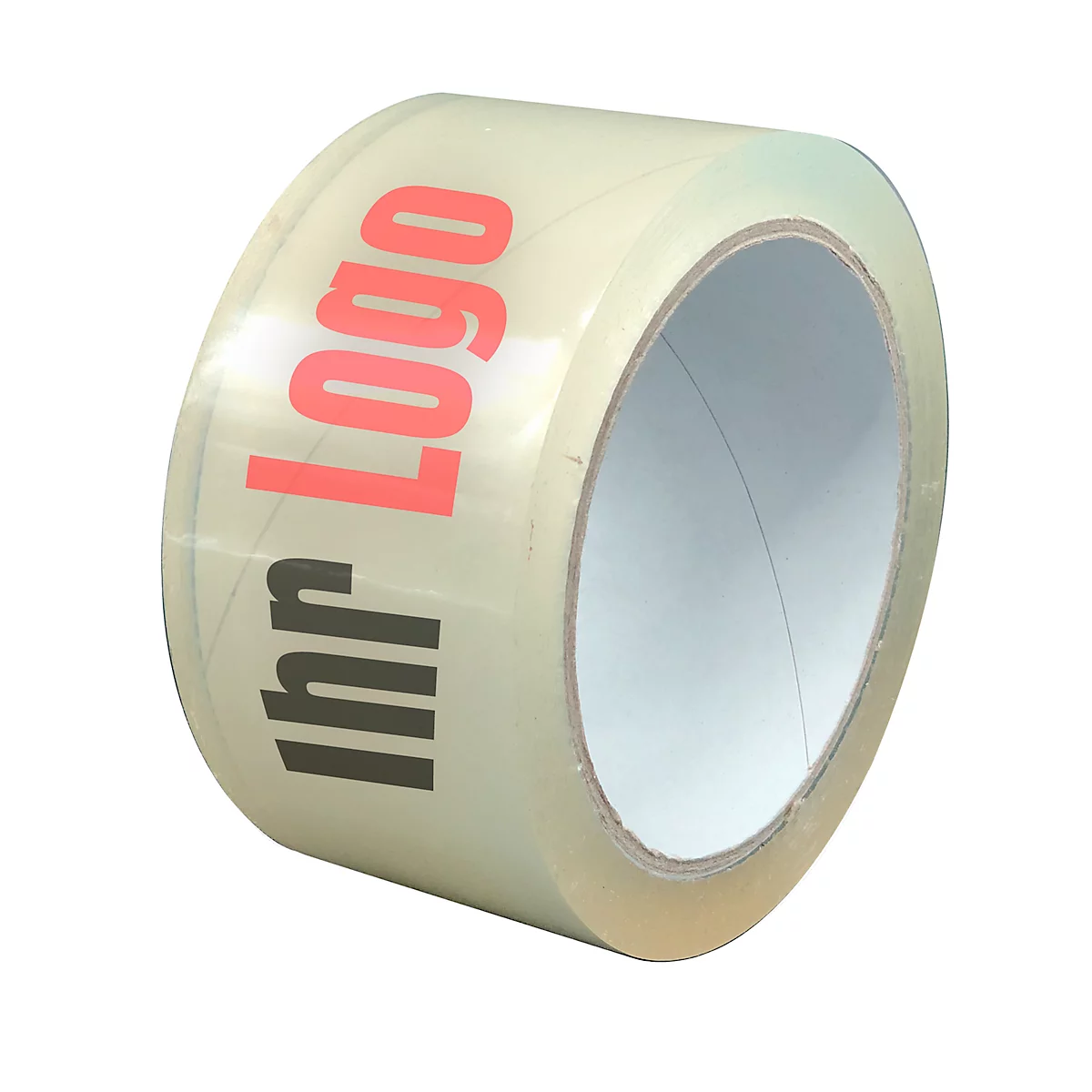 Pvc-tape, 1-kleurige opdruk, transparant, 288 rollen