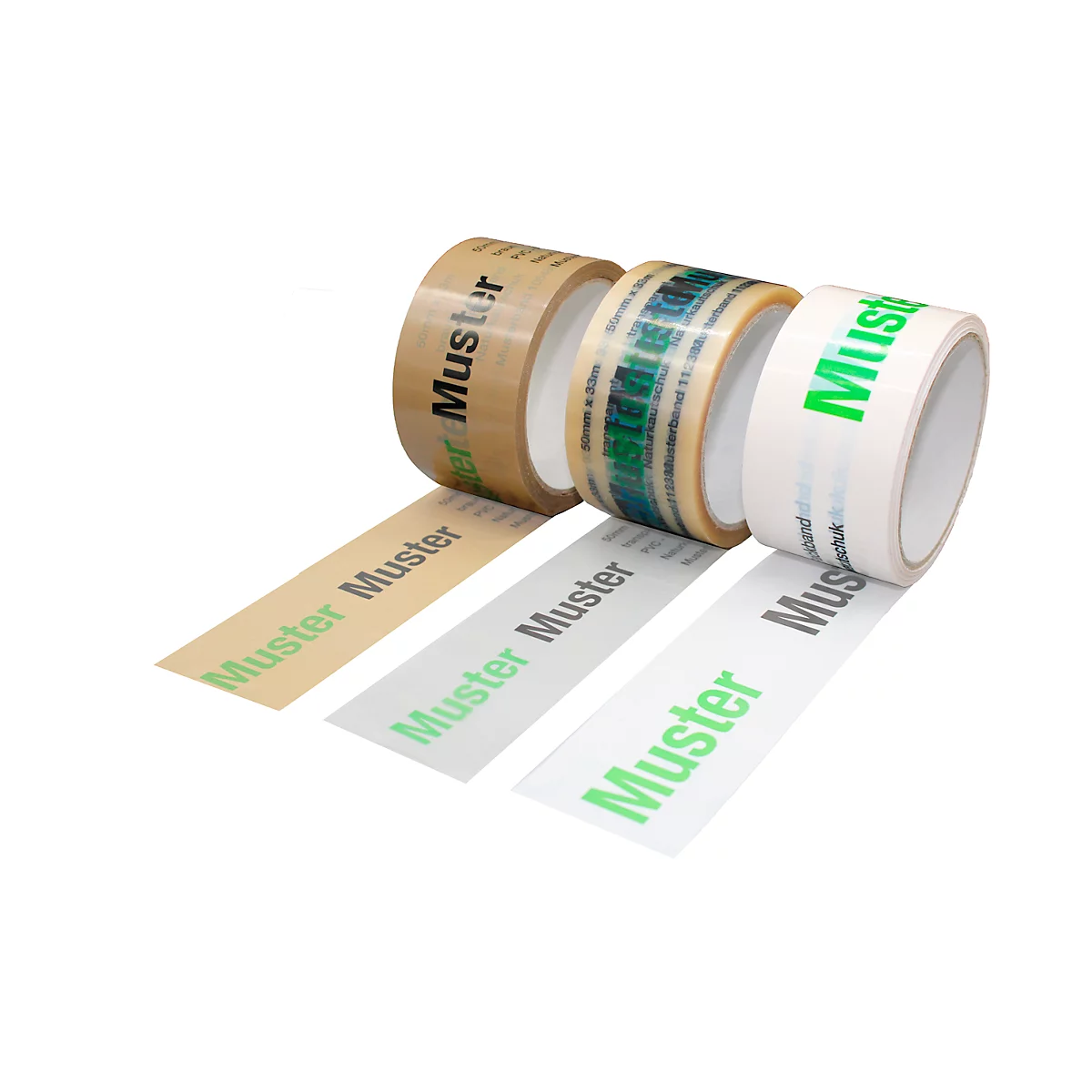 Pvc-tape, 1-kleurige opdruk, transparant, 288 rollen