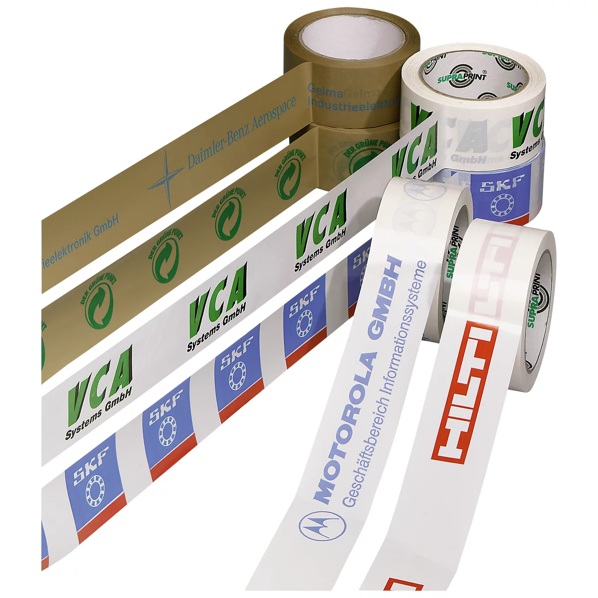 Pvc-tape, 2-kleurige opdruk, wit