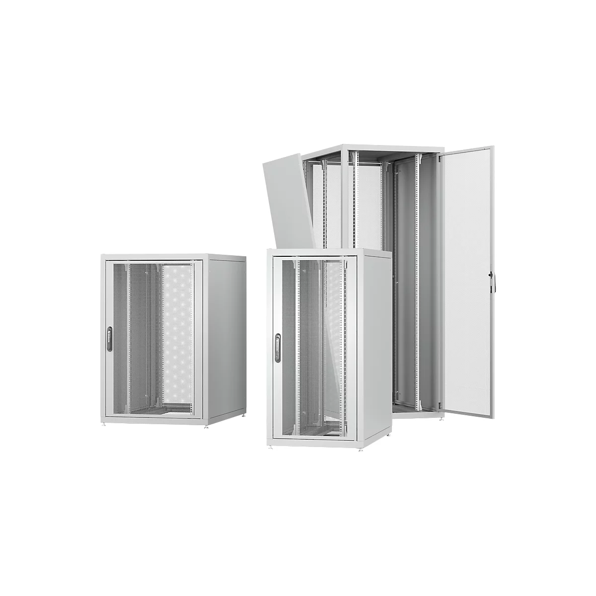 PX Serverschrank, Stahlblech, pulverbeschichtet/verzinkt, B 800 x T 1000 x H 2000 mm