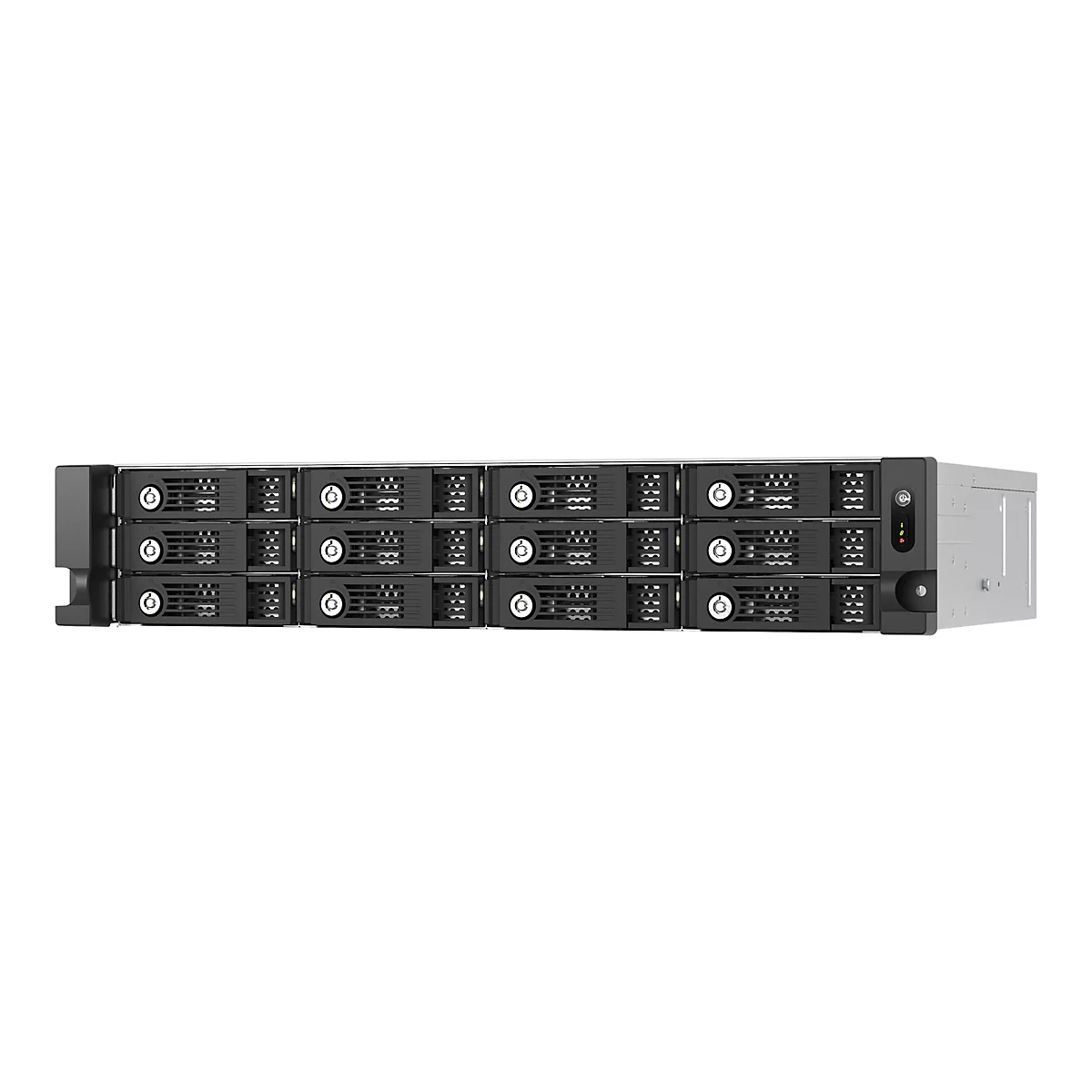 QNAP - Festplatten-Array - 12 Schächte (SATA-600) - SAS 12Gb/s (extern) - Rack - einbaufähig