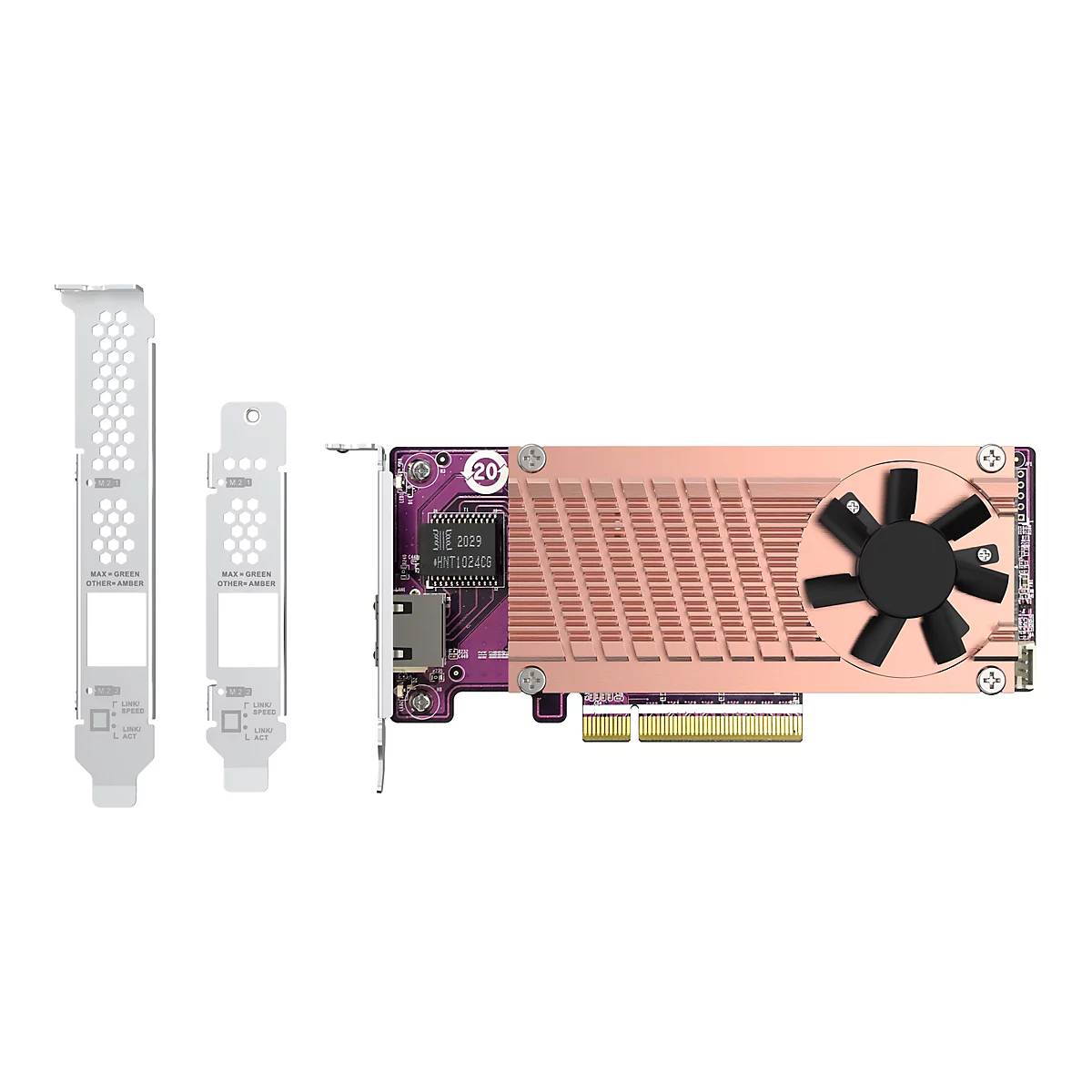 QNAP QM2-2P10G1TB - Speicher-Controller - M.2 - PCIe 3.0 x4 (NVMe) - Low-Profile - PCIe 3.0 x8