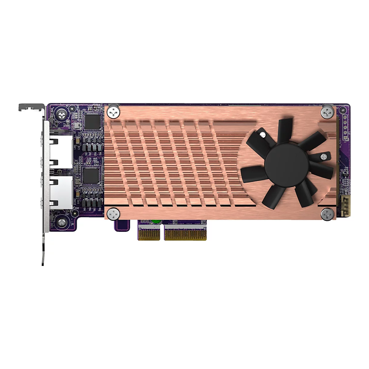 QNAP QM2-2P2G2T - Speicher-Controller - M.2 - M.2 NVMe Card / PCIe 3.0 (NVMe) - Low-Profile - PCIe 3.0 x4, 2.5 Gigabit Ethernet