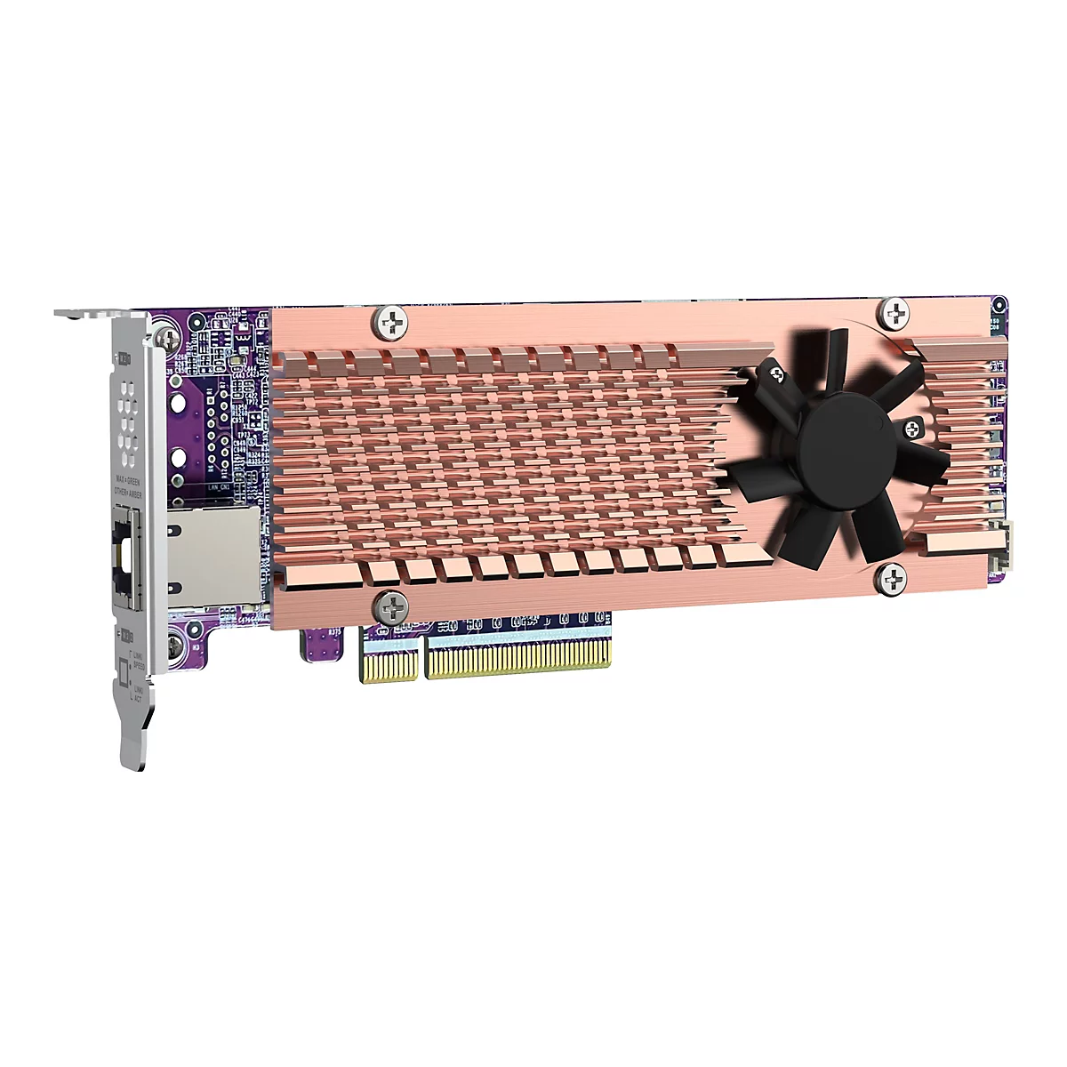 QNAP QM2-2P410G1T - Speicher-Controller mit 10GBASE-T Port - M.2 - PCIe 4.0 x4 (NVMe) - Low-Profile - PCIe 4.0 x8