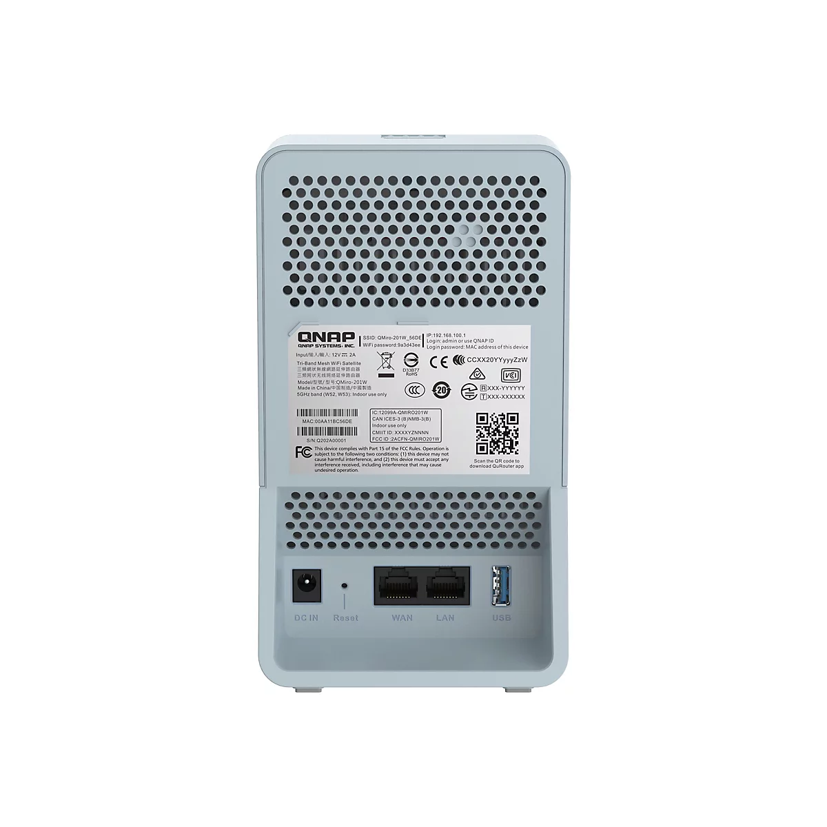 QNAP QMiro-201W - Wireless Router - 802.11a/b/g/n/ac, Bluetooth 5.0 - Desktop