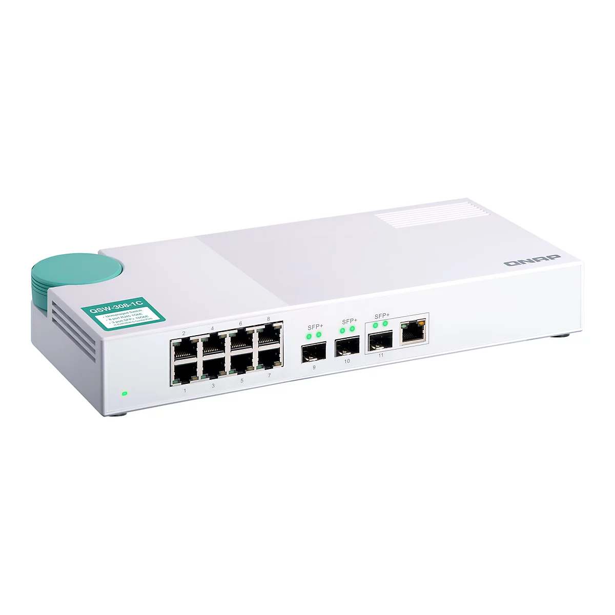 QNAP QSW-308-1C - Switch - 11 Anschlüsse - unmanaged