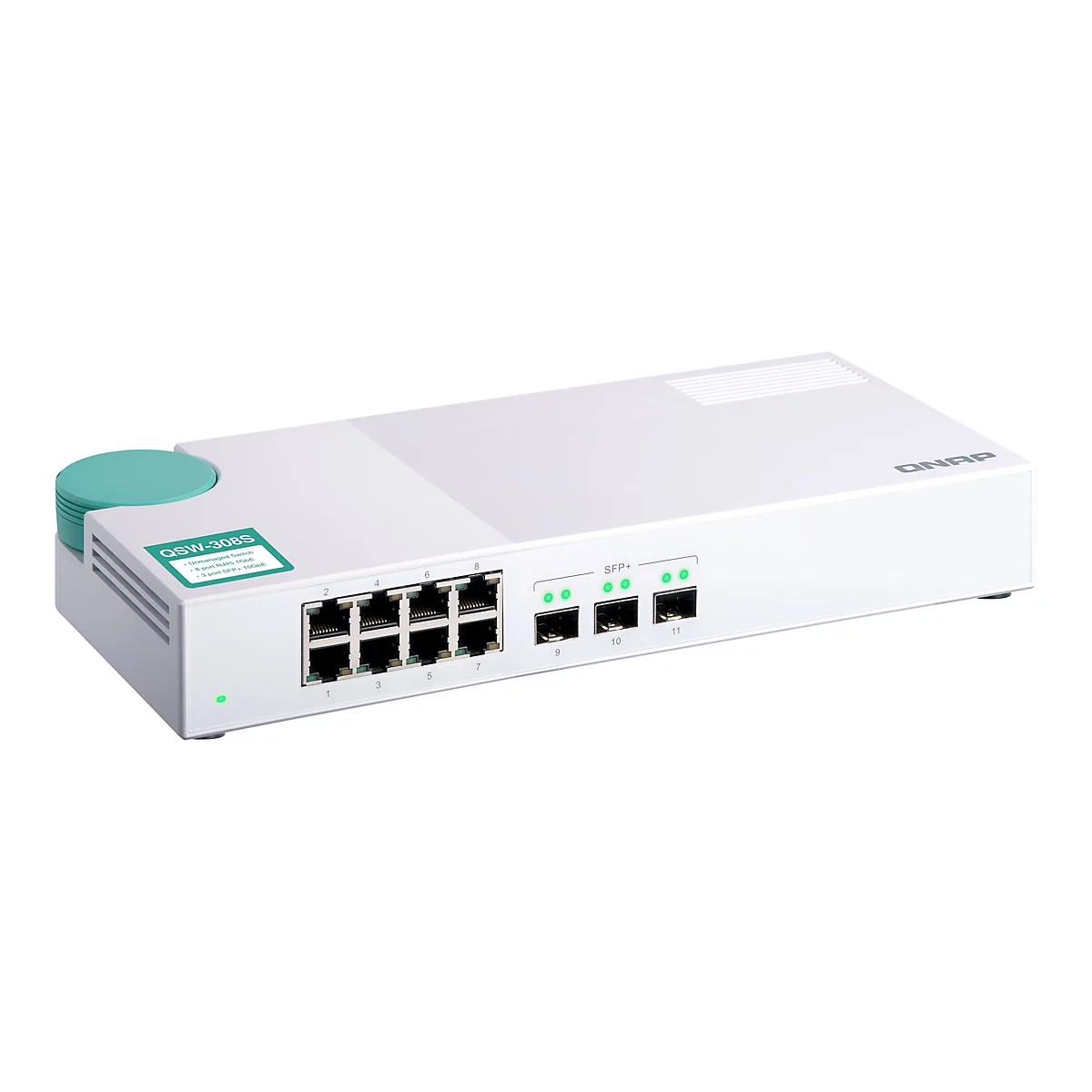 QNAP QSW-308S - Switch - 11 Anschlüsse - unmanaged