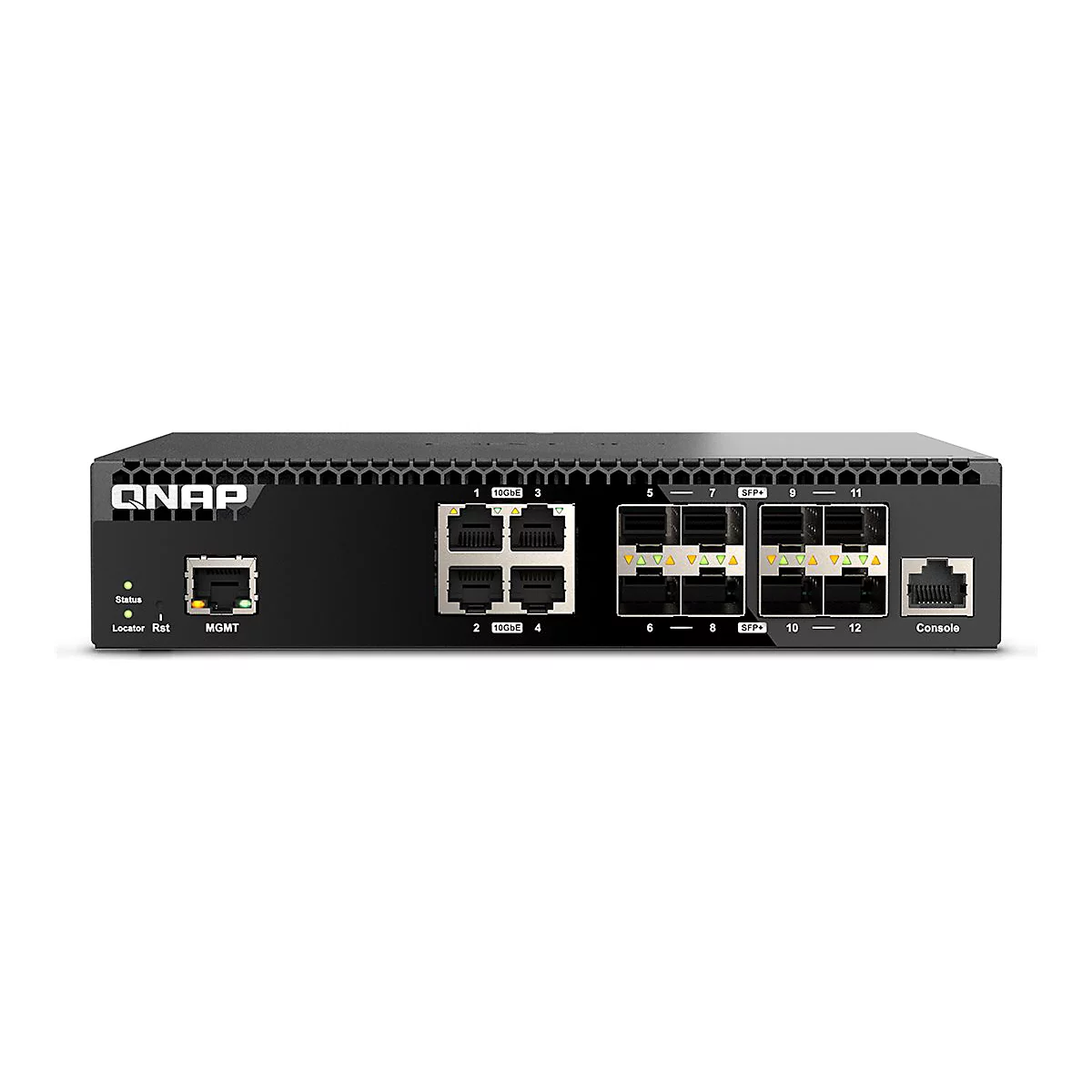 QNAP QSW-M3212R-8S4T - Switch - managed - 4 x 100/1000/2.5G/5G/10GBase-T + 8 x 10Gb Ethernet SFP+ - an Rack montierbar