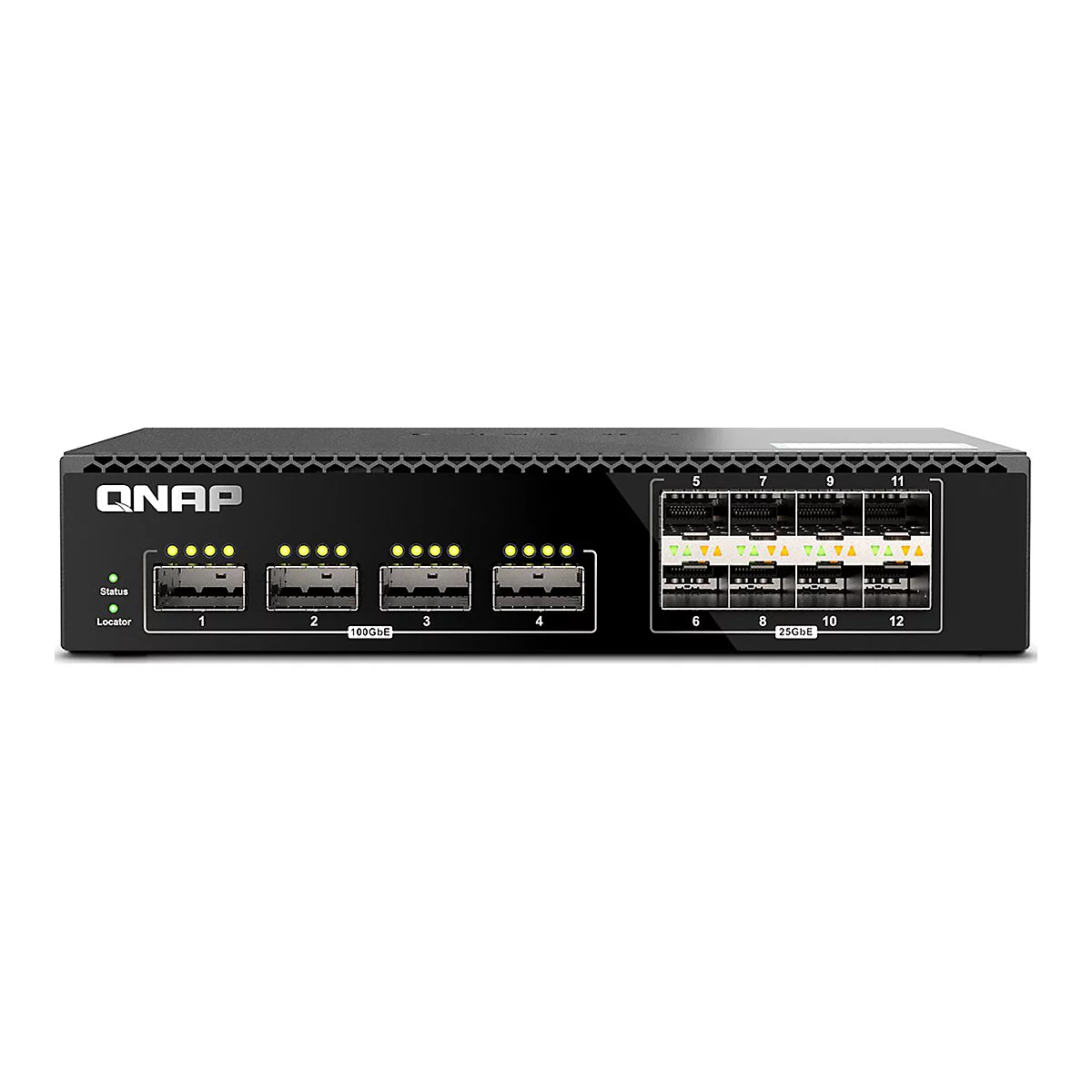 QNAP QSW-M7308R-4X - Switch - managed - 4 x 100 Gigabit QSFP28 + 8 x 25 Gigabit SFP28 - an Rack montierbar