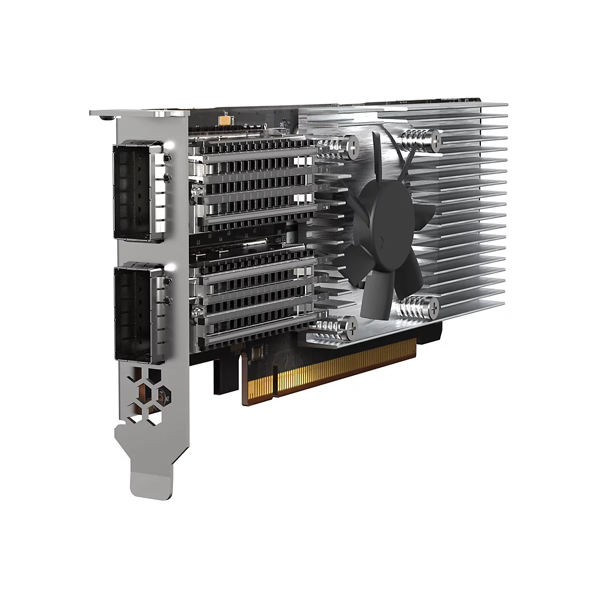 QNAP QXG-100G2SF-E810 - Netzwerkadapter - PCIe 4.0 x16 Low-Profile - 100 Gigabit QSFP28 x 2 - für QNAP TS-H2490FU