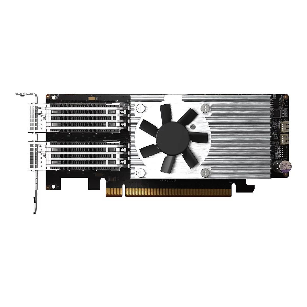 QNAP QXG-100G2SF-E810 - Netzwerkadapter - PCIe 4.0 x16 Low-Profile - 100 Gigabit QSFP28 x 2 - für QNAP TS-H2490FU