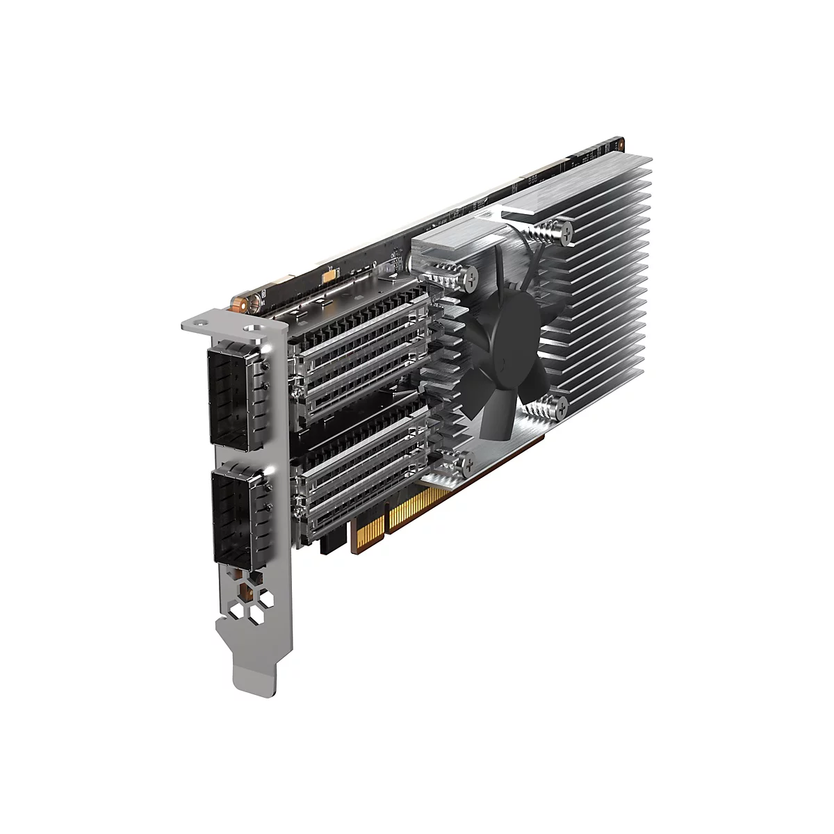QNAP QXG-100G2SF-E810 - Netzwerkadapter - PCIe 4.0 x16 Low-Profile - 100 Gigabit QSFP28 x 2 - für QNAP TS-H2490FU