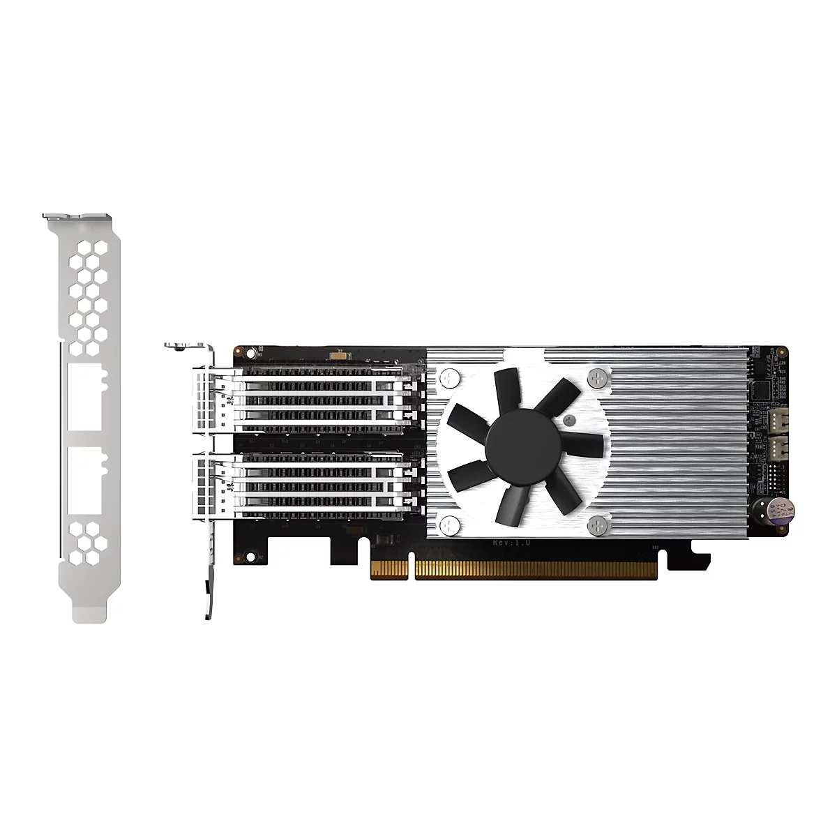 QNAP QXG-100G2SF-E810 - Netzwerkadapter - PCIe 4.0 x16 Low-Profile - 100 Gigabit QSFP28 x 2 - für QNAP TS-H2490FU