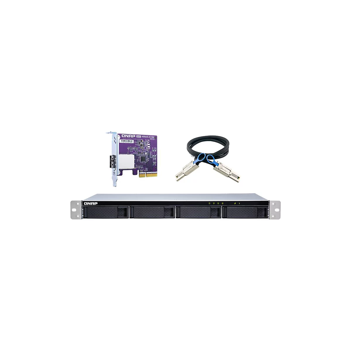 Une console de serveur rack avec carte d'extension et cÃ¢bles associÃ©s.