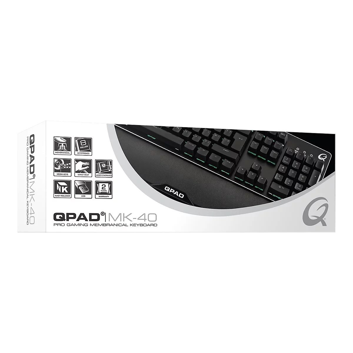 QPAD MK-40 - Tastatur - hintergrundbeleuchtet - USB - Deutsch