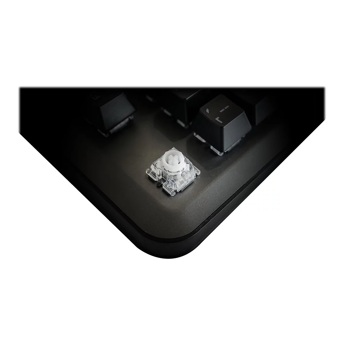 QPAD MK-95 - Tastatur - mit Lautstärkerad - Hintergrundbeleuchtung - USB - Deutsch