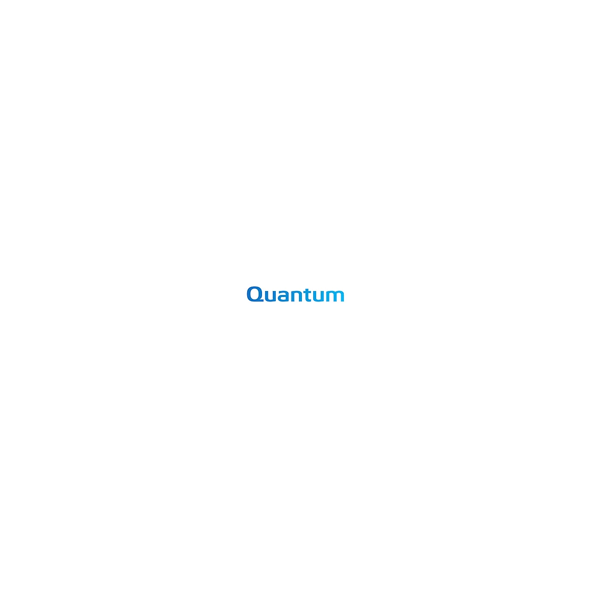 Logo bleu avec le mot 'Quantum'.