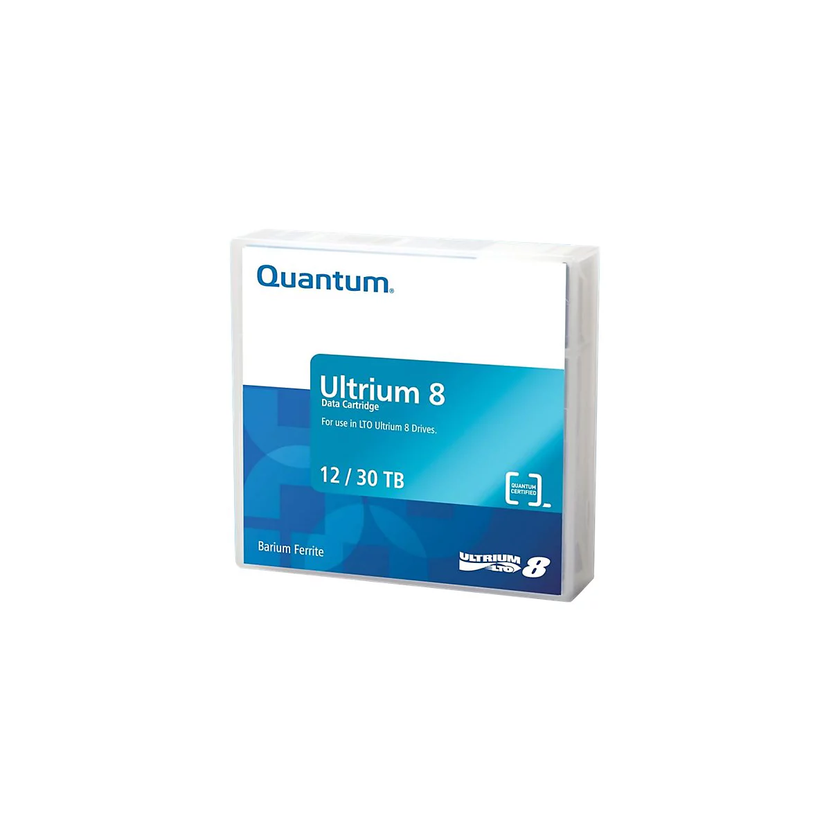 Quantum - LTO Ultrium 8 - 12 TB / 30 TB - Mit Strichcodeetikett - Brick Red
