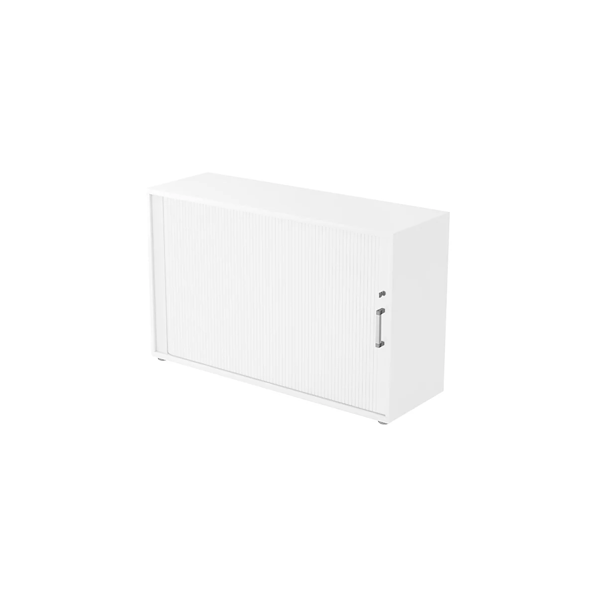 Querrollladenschrank TARVIS, 2 Ordnerhöhen, B 1200 x T 400 x H 825 mm, abschließ- & stapelbar, weiß/weiß