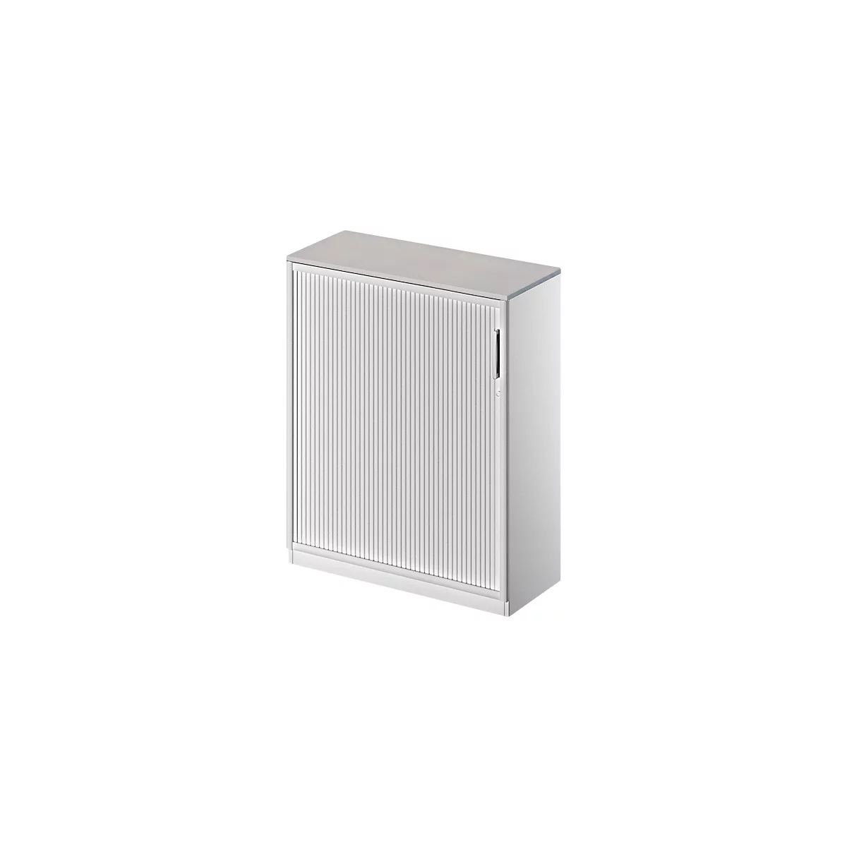 Querrollladenschrank TETRIS SOLID, 3 OH, B 1000 mm, inkl. 19 mm Abdeckplatte, lichtgrau/weißalu/weißalu