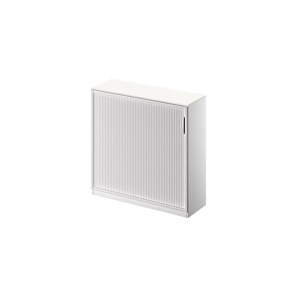 Querrollladenschrank TETRIS SOLID, 3 OH, B 1200 mm, inkl. 19 mm Abdeckplatte, weiß/weißalu