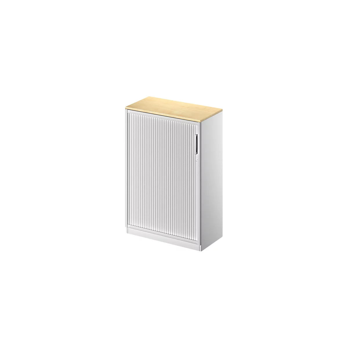 Querrollladenschrank TETRIS SOLID, 3 OH, B 800 mm, inkl. 19 mm Abdeckplatte, Ahorn/weißalu
