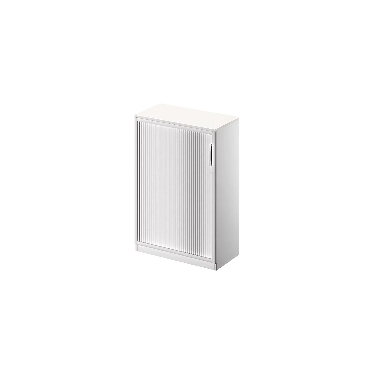 Querrollladenschrank TETRIS SOLID, 3 OH, B 800 mm, inkl. 19 mm Abdeckplatte, weiß/weißalu