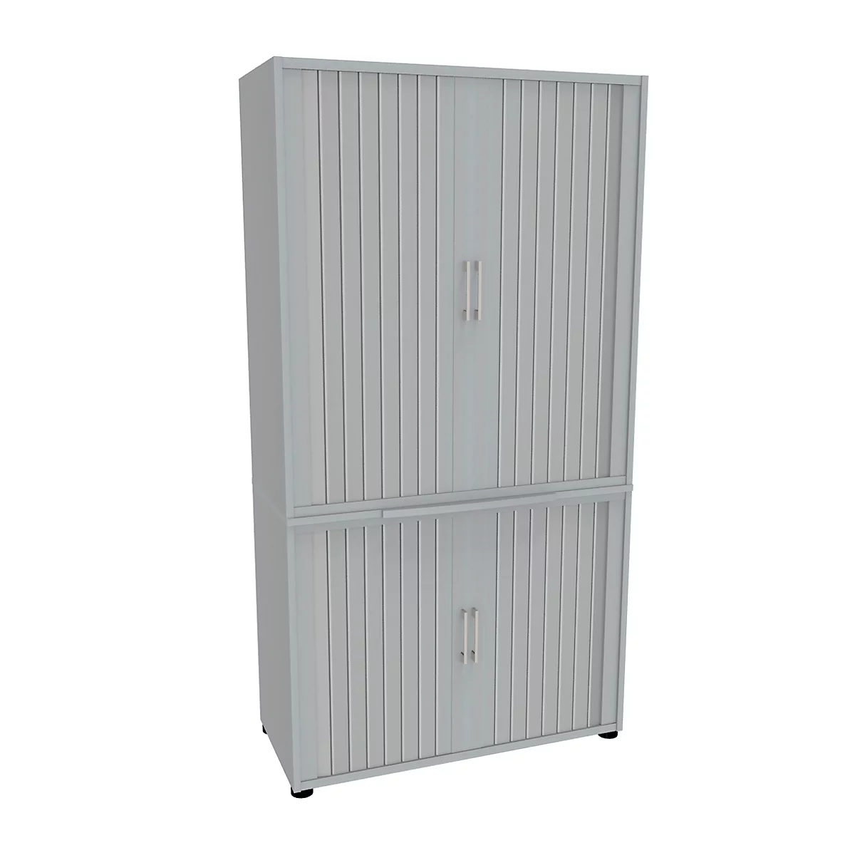 Querrollladenschrank, zweiteilig, B 1000 mm, 5 OH, lichtgrau