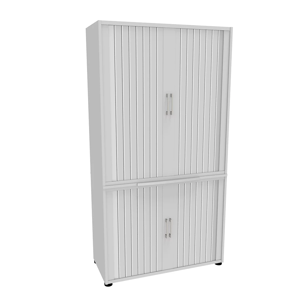 Querrollladenschrank, zweiteilig, B 1000 mm, 5 OH, weiß