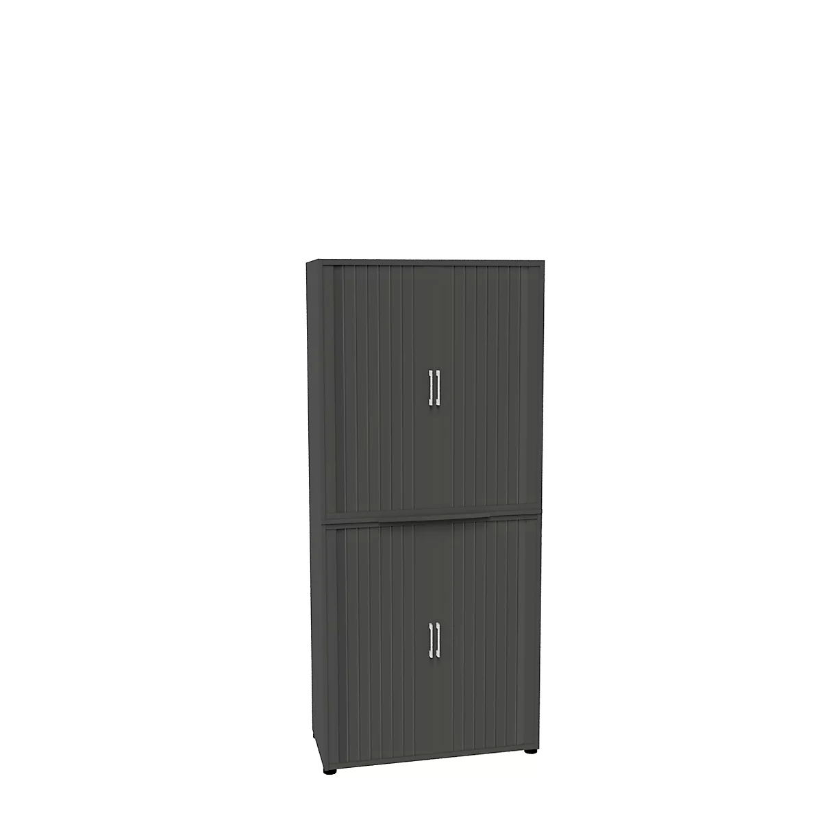 Querrollladenschrank, zweiteilig, B 1000 mm, 6 OH, graphit
